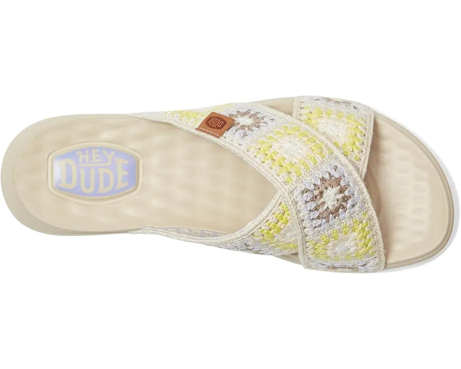 Сандалии Hey Dude Christi Slide Cottage Crochet с вышитой крючком перемычкой