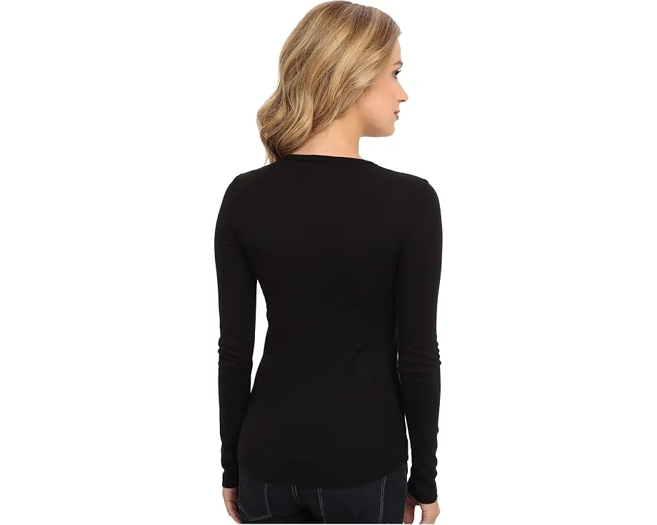 Splendid Классическая водолазка с длинным рукавом из хлопка Supima и модала