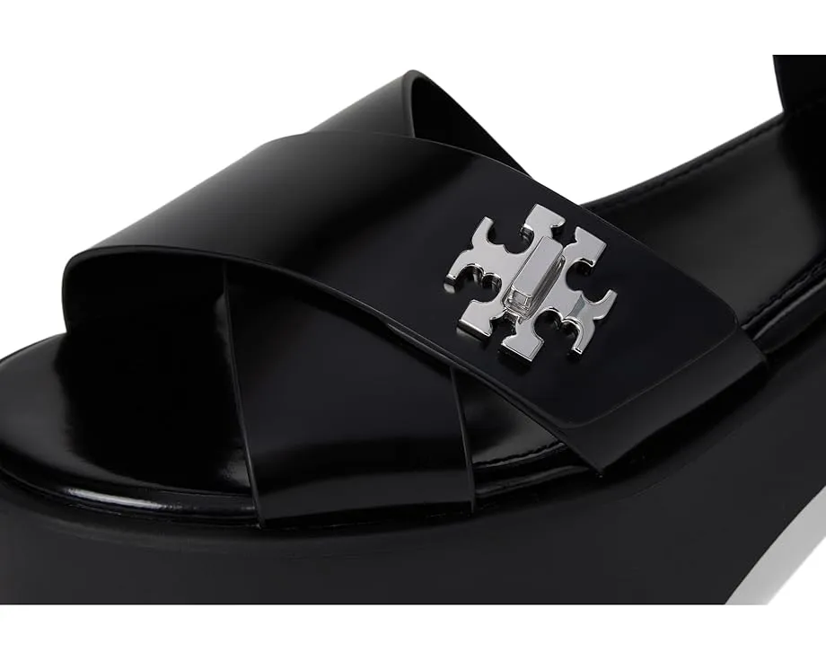 Tory Burch Сандалии T Lock Lug на каблуке 50 мм с перекрестными ремешками