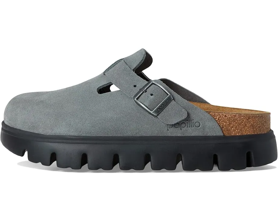 Биркенштоки Boston Chunky на платформе из замши