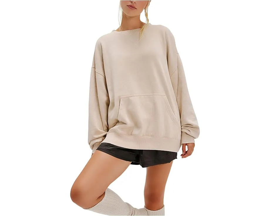 Свитшот Free People Slow It Down Oversized с капюшоном