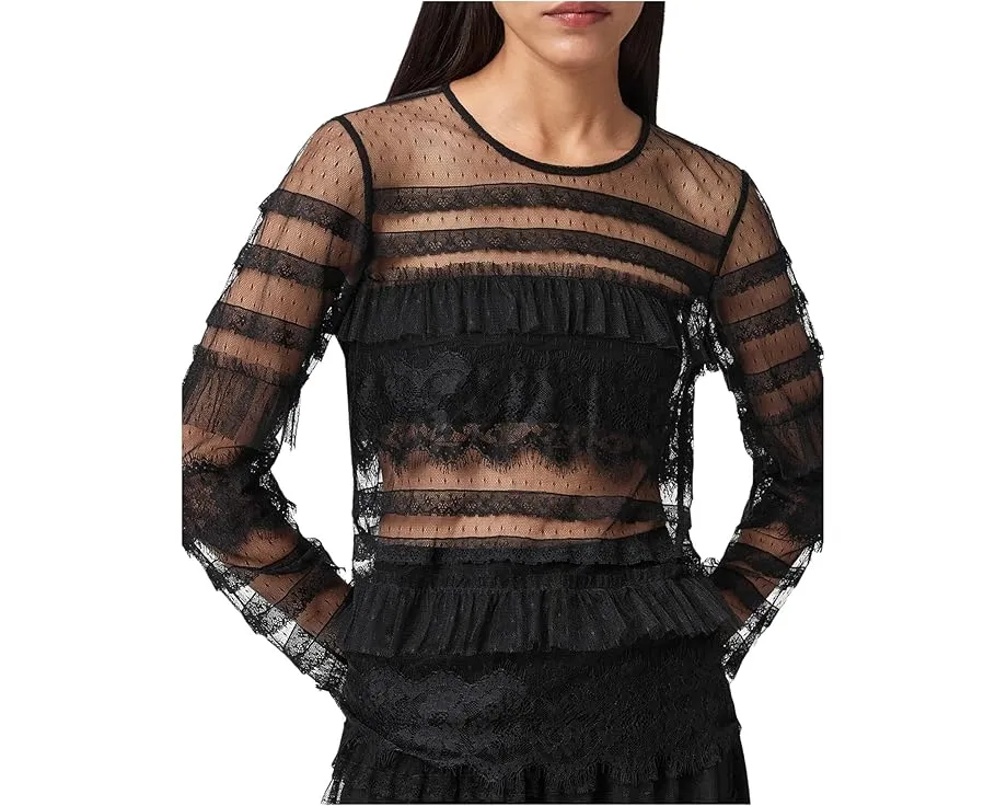 Топ Arlea Tulle от AllSaints с кружевной отделкой