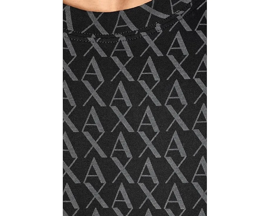 Футболка Armani Exchange с логотипом по всей поверхности