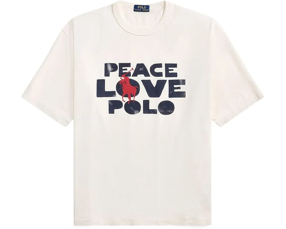 Футболка с принтом Peace Love Polo классического кроя Polo Ralph Lauren