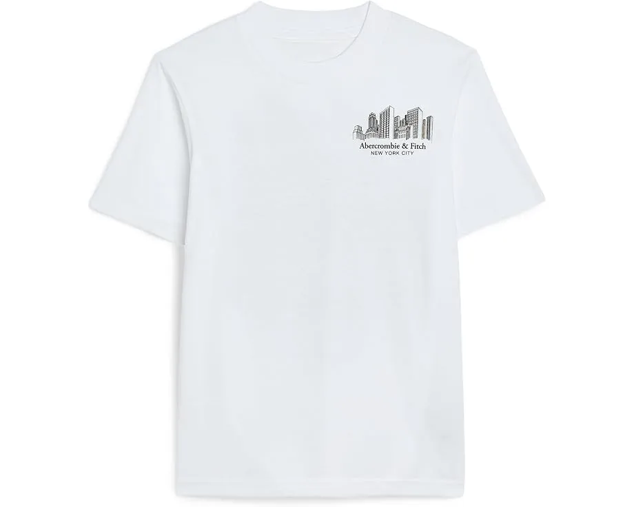 Футболка NYC Sketch Tee для детей от abercrombie kids с рисунком Нью-Йорка