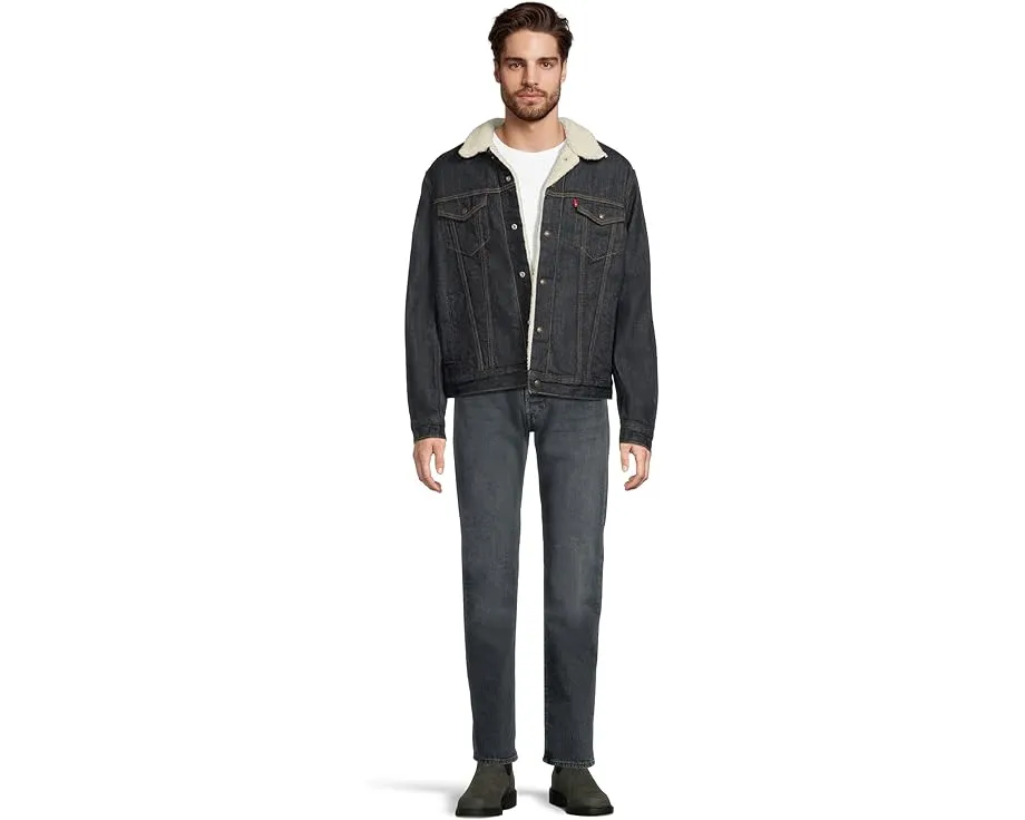 Джинсовая куртка Relaxed Fit Plaid Trucker с подкладкой из искусственного меха Levi's®