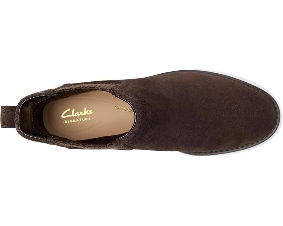 Ботинки Clarks Nella Top из кожи и замши с контурной стелькой
