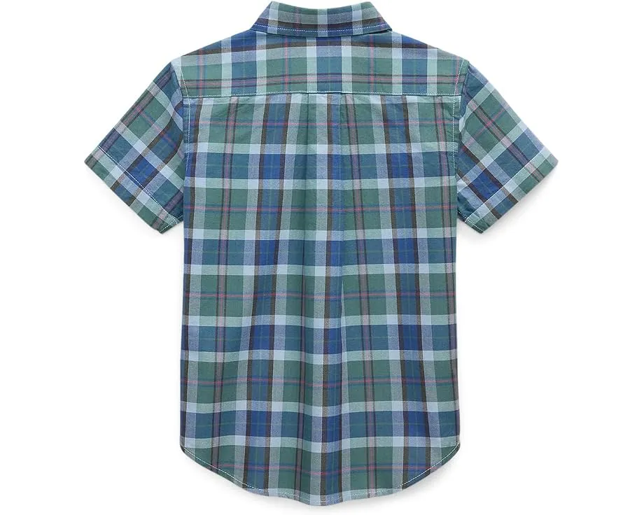 Polo Ralph Lauren рубашка Plaid Cotton Oxford хлопковая с коротким рукавом синяя
