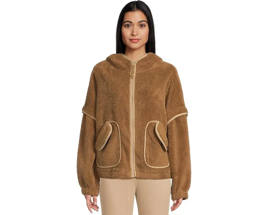 Толстовка UGG Mariella Uggfluff на молнии из плюшевого флиса с капюшоном