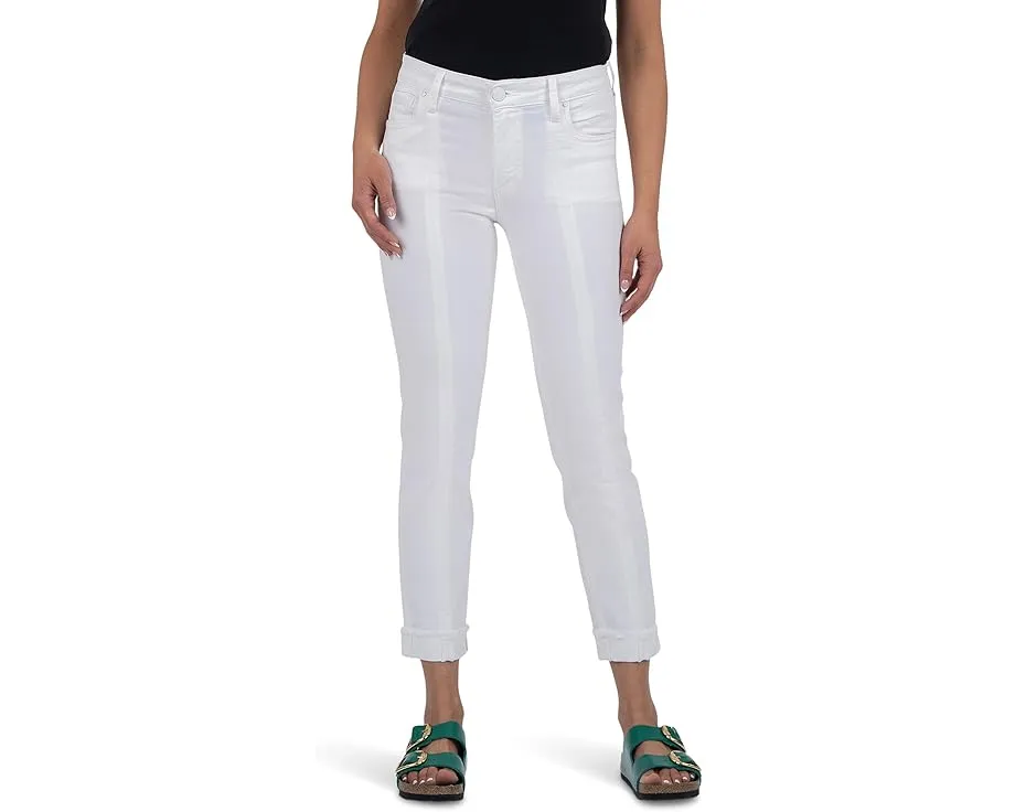 Джинсы KUT from the Kloth Amy Crop с прямыми штанинами и рельефными швами