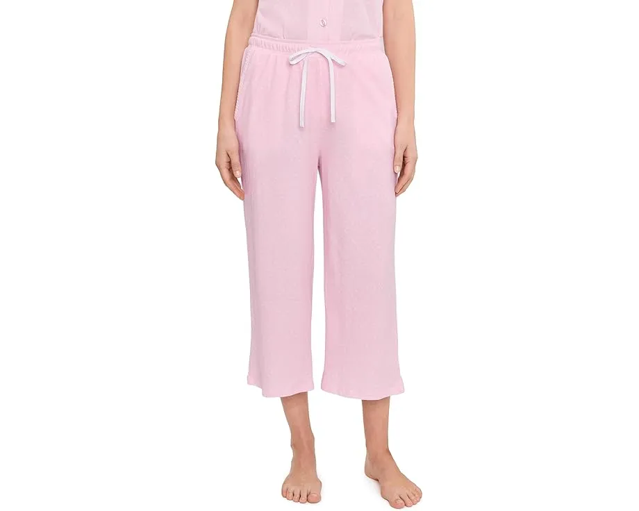 Short Sleeve Notch Top & Capri Pajama Set