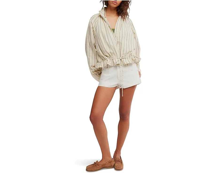 Free People Куртка Devon Striped Balloon в полоску с кулиской