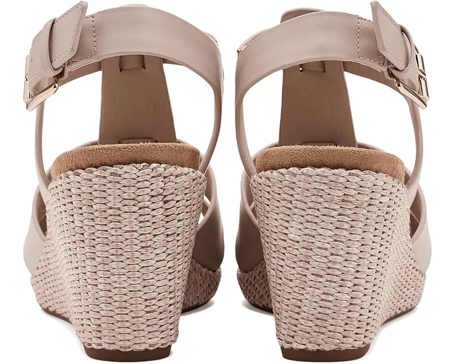 Клинья Rockport Belle с открытым носом и кожаным верхом