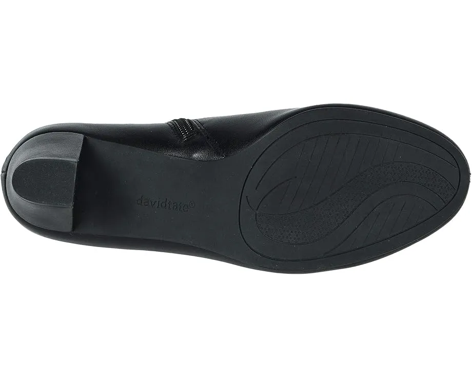 Ботильоны Fame из текстурированной замши с молнией и массивным каблуком David Tate