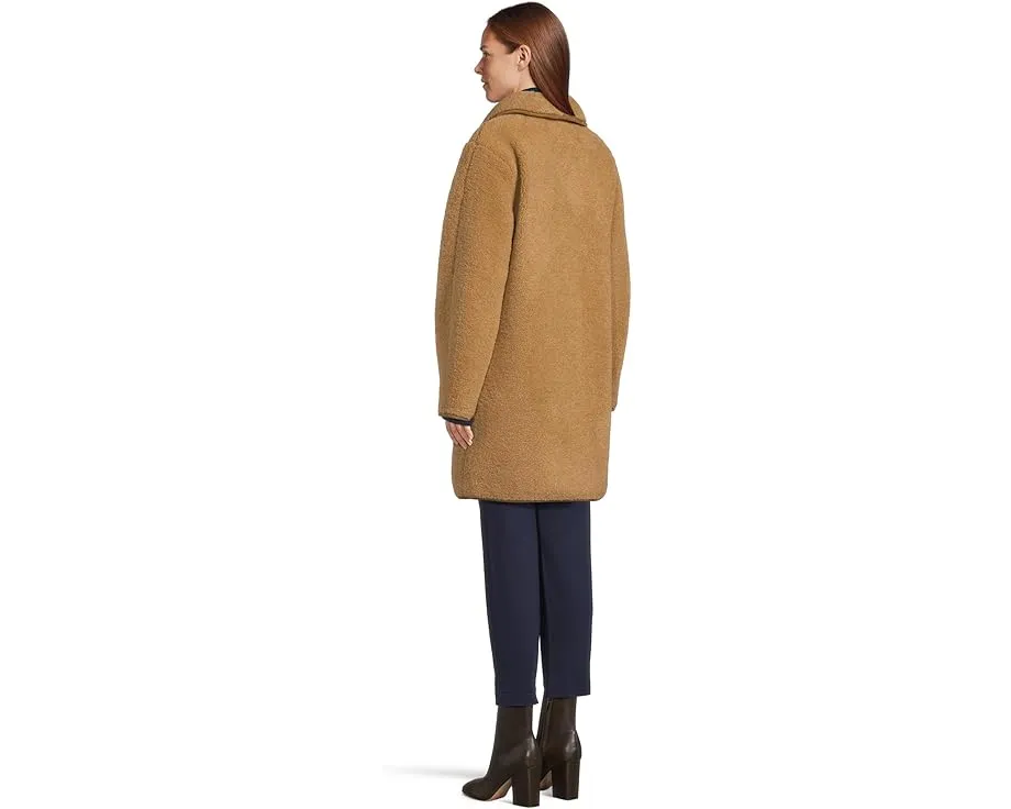 Пальто Lauren Ralph Lauren Sherpa W Trim 2 Bttn с воротником-шалью и отделкой из искусственного меха