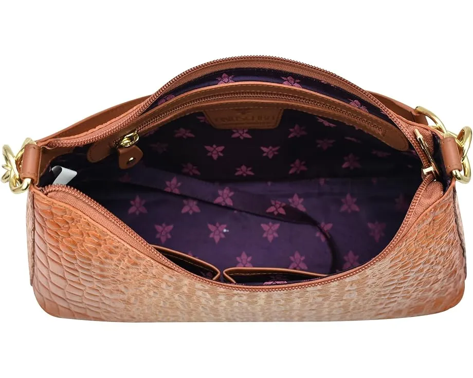 Сумка-хобо Anuschka 707 с цепочкой и ручной росписью