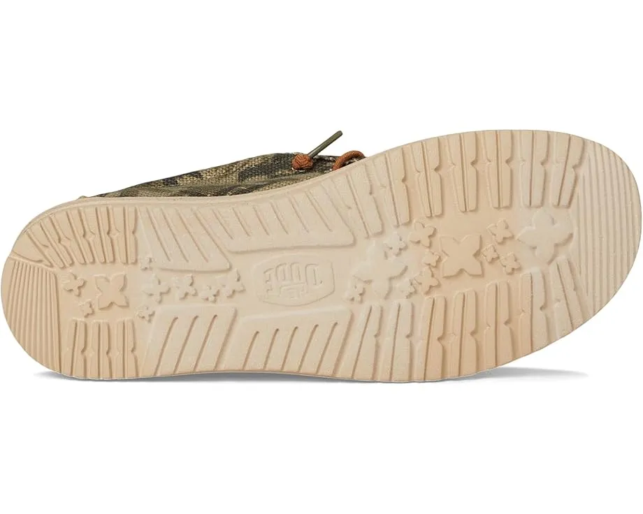 Легкие слипоны Wally Palm Jute с верхом из джута и тропическим принтом Hey Dude