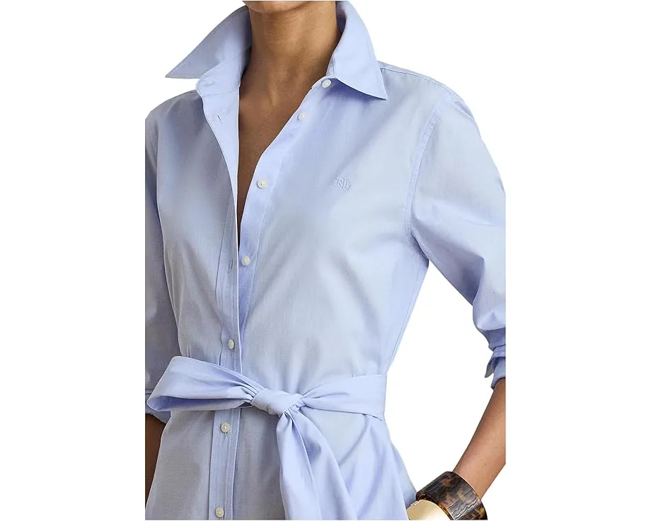 Платье-рубашка Lauren Ralph Lauren из хлопка end-on-end с поясом