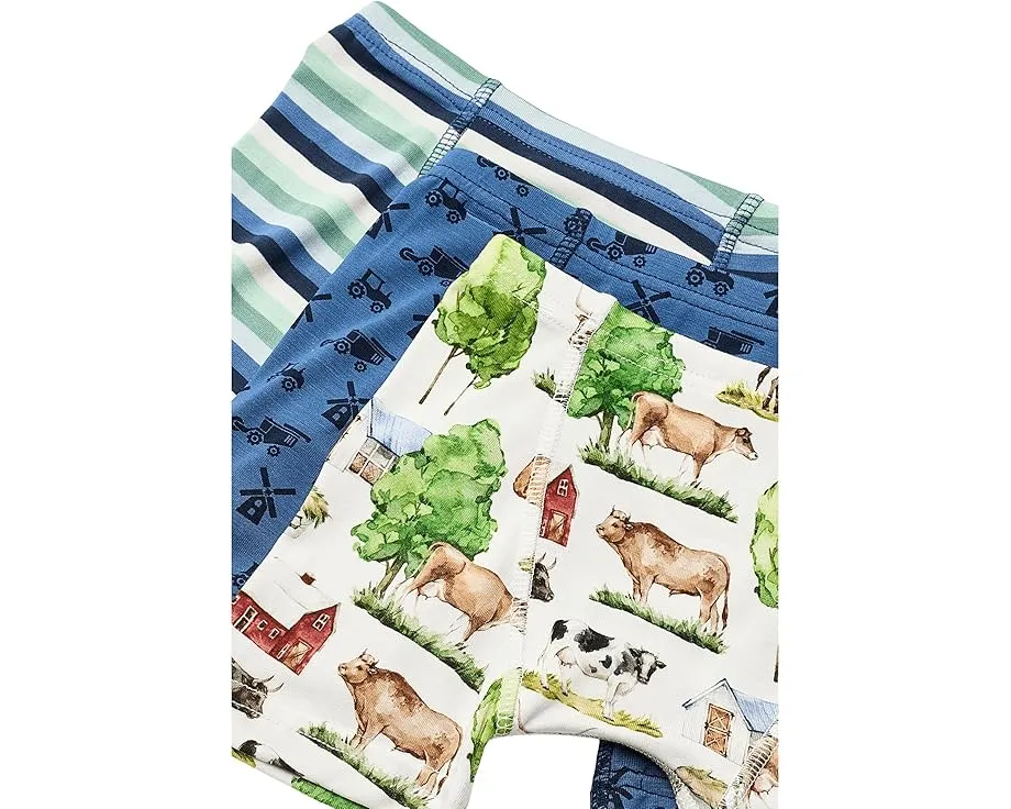 Набор из 3 боксеров для мальчиков Kickee Pants Kids с принтом и влагоотводящими свойствами
