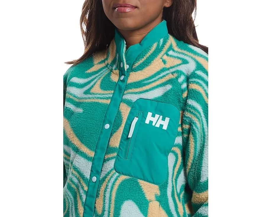 Толстовка Helly Hansen Imperial Printed Pile Snap с принтом на флисе и накладными карманами