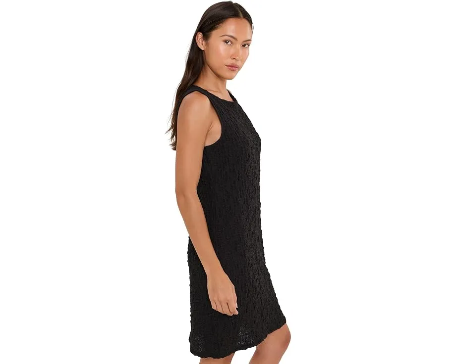 Платье Petite Bubble Jacquard Bateau Neck от Eileen Fisher черное