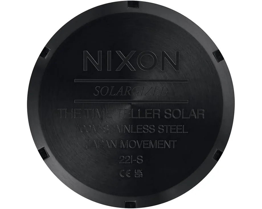 Часы Nixon Time Teller Solar из нержавеющей стали с японским кварцевым механизмом