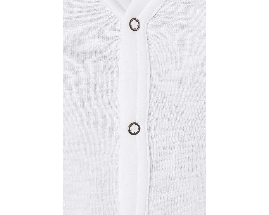 Lilla P Кардиган с V-вырезом на кнопках из рубчатого слаба укороченного кроя