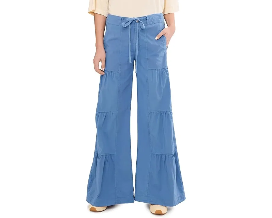 Широкие брюки XCVI Terraced с завязками на поясе и плиссировкой