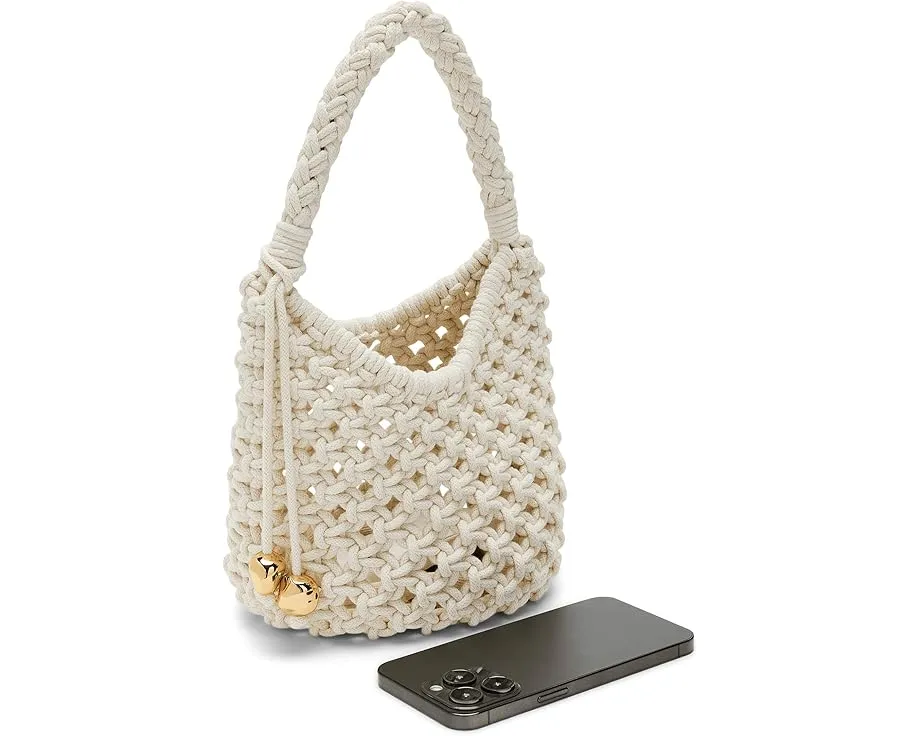 Маленькая сумочка-пудреница Small Rope Pouchette из макраме с бусинами Madewell