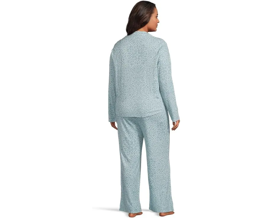 Комплект пижамы Karen Neuburger Plus Size с длинным рукавом и принтом