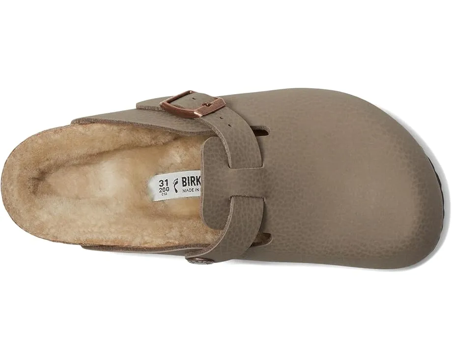 Детские сабо Birkenstock Boston с подкладкой из овчины