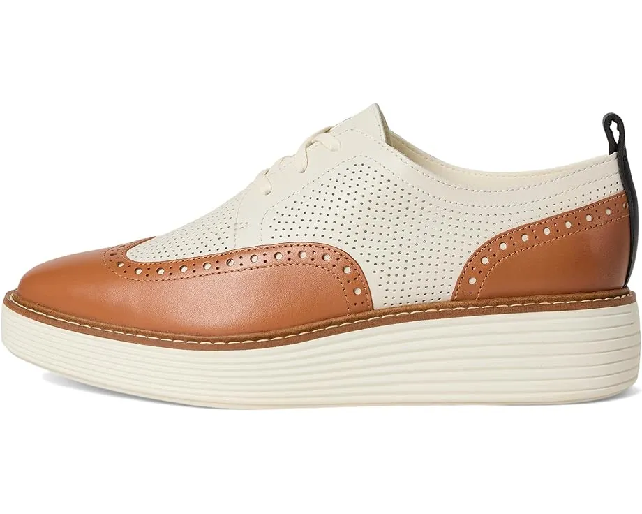 Оксфорды Originalgrand Platform Wing Tip на платформе с декоративными перфорациями от Cole Haan