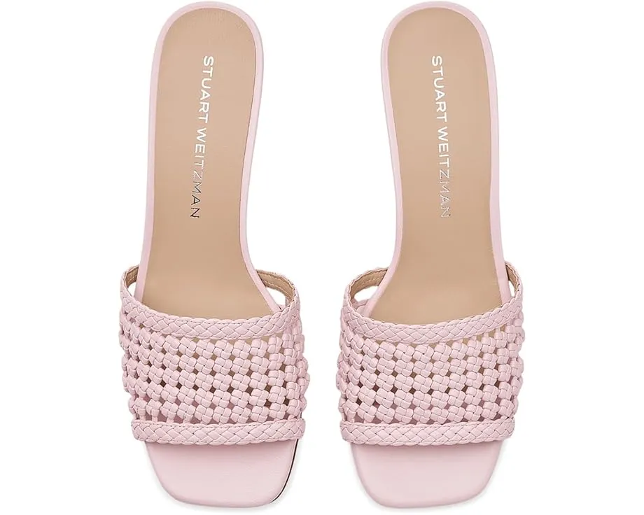 Сланцы Stuart Weitzman Marina Slides 50 с плетеным верхом