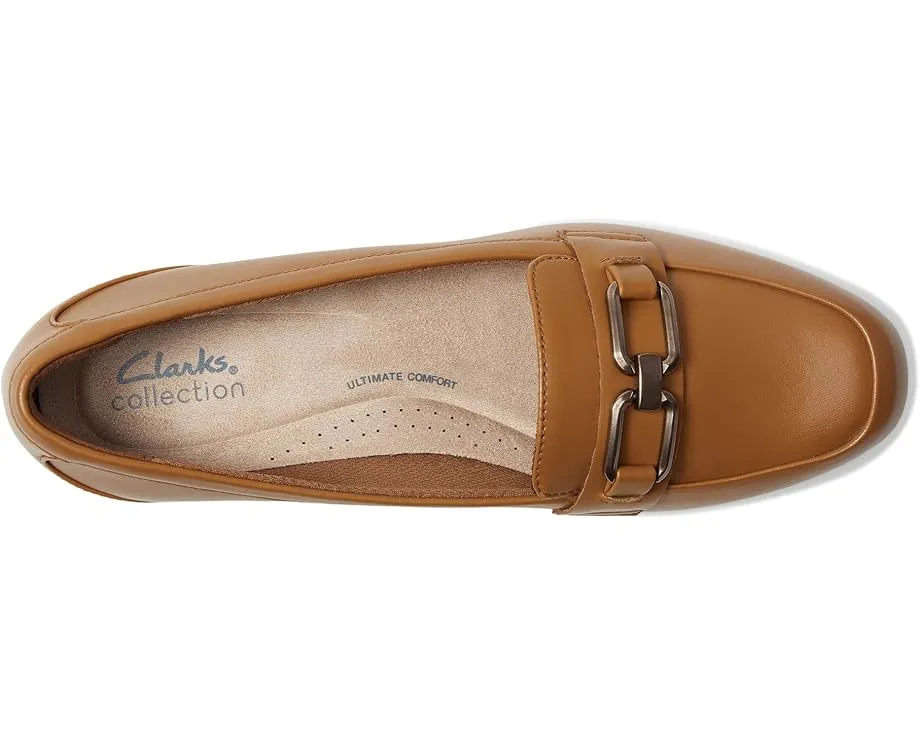 Лоферы Juliet Echo от Clarks из кожи с декором horsebit и каблуком