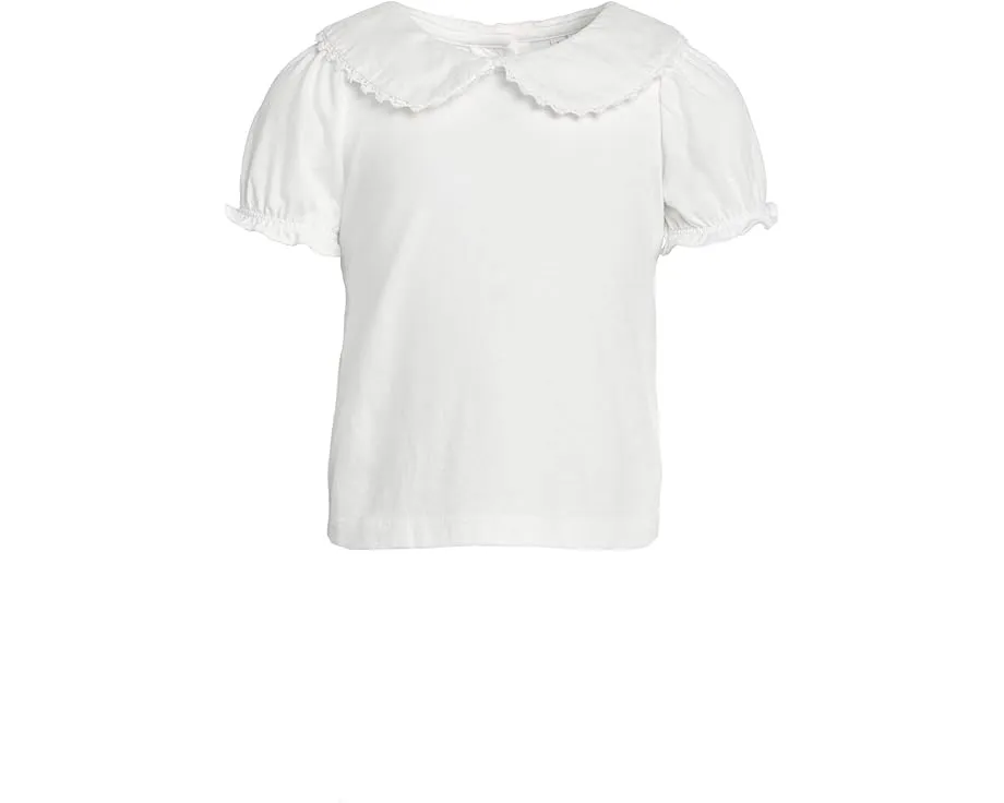 Верх Janie and Jack с пышными рукавами и отделкой вязаным крючком краем