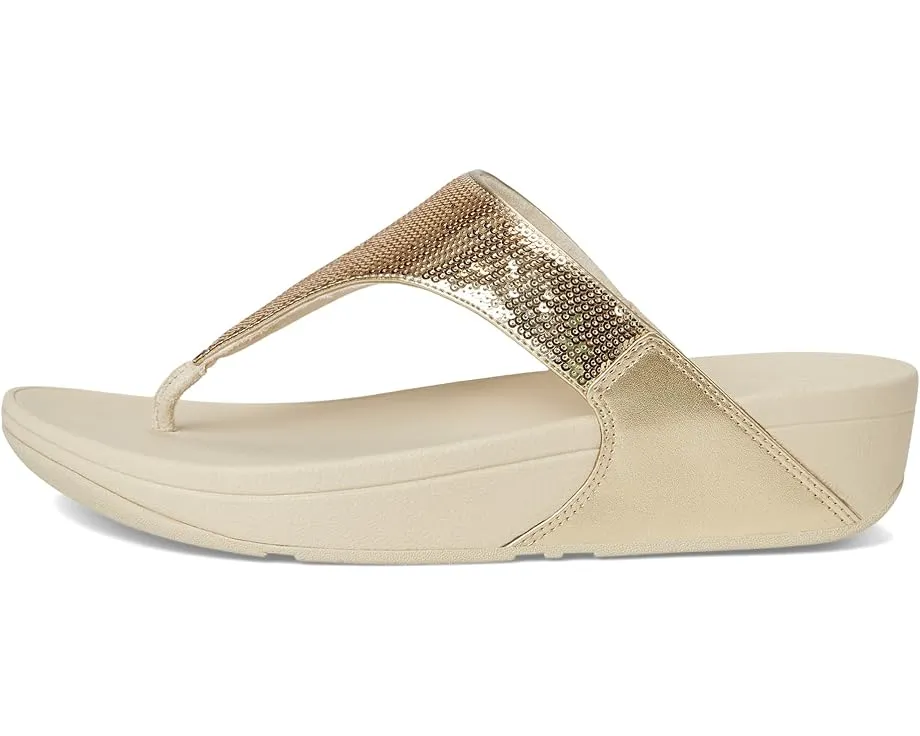 Блестящие сандалии FitFlop Lulu с микровобблбордом и стразами