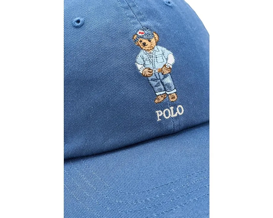 Кепка Polo Bear Twill Ball Cap с вышитым медведем и изогнутым козырьком