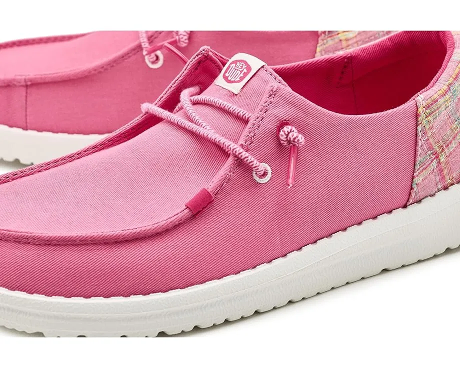 Hey Dude Kids Wally Funk Prep Plaid слипоны в клетку с эластичной шнуровкой