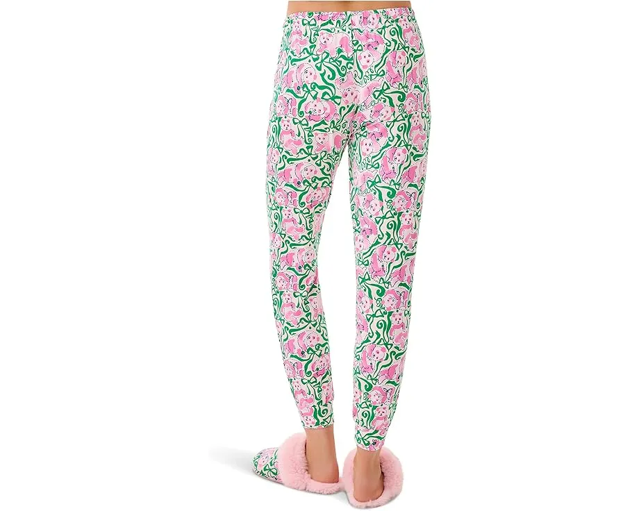 Пижамные штаны Lilly Pulitzer Jeffers с цветочным принтом и манжетами