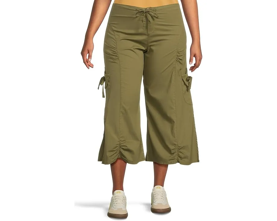 Широкие брюки Cargo Gaucho Crop с завязками и карманами XCVI