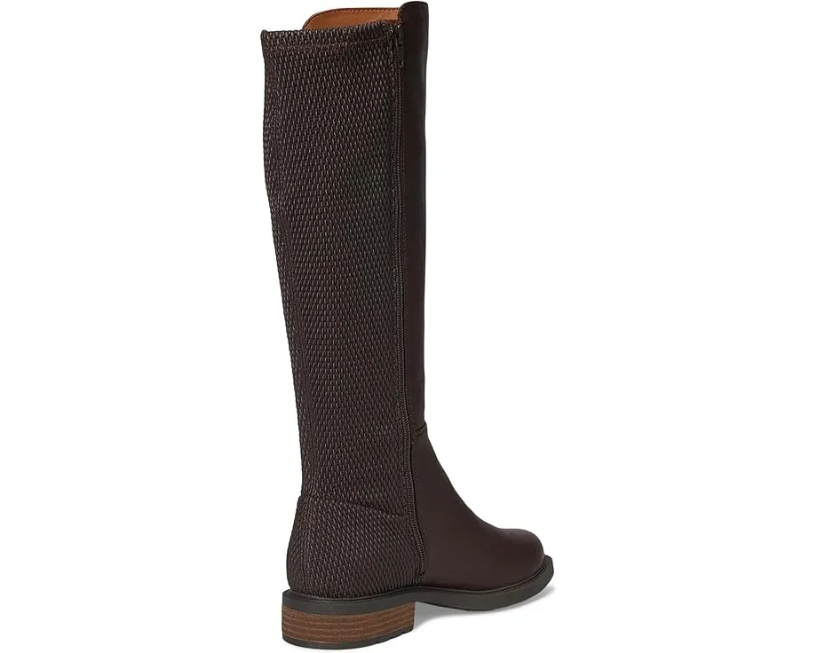 Ботинки Britney до колена с низким каблуком и стеганой спинкой