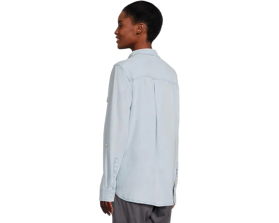 Рубашка L.L.Bean Soft Washed Tencel Utility из тенселя с карманами