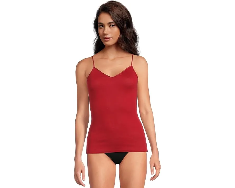 Бесшовный топ на бретелях Cotton Seamless от Hanro с V-образным вырезом