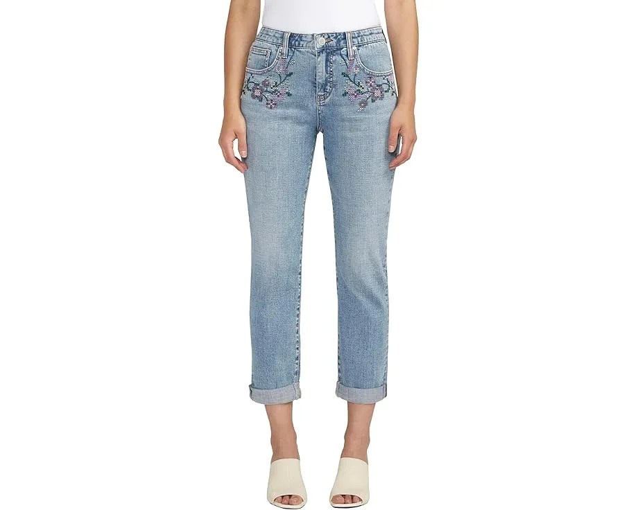 Джинсы Jag Jeans Carter Girlfriend с потертостями и классическим кроем
