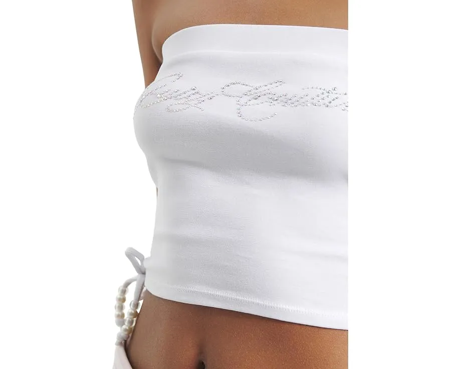 Топ-бюстье Juicy Couture с ребристой структурой и завязками