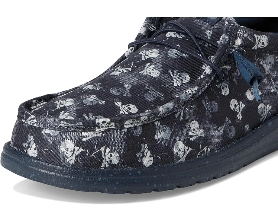Кроссовки Hey Dude Wally Funk Skull Print с принтом черепа и эластичными шнурками