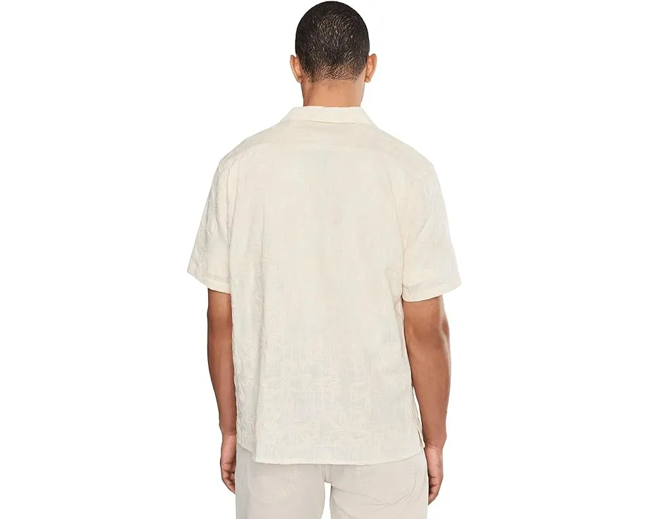 Рубашка Vince с коротким рукавом и вышитым цветочным узором