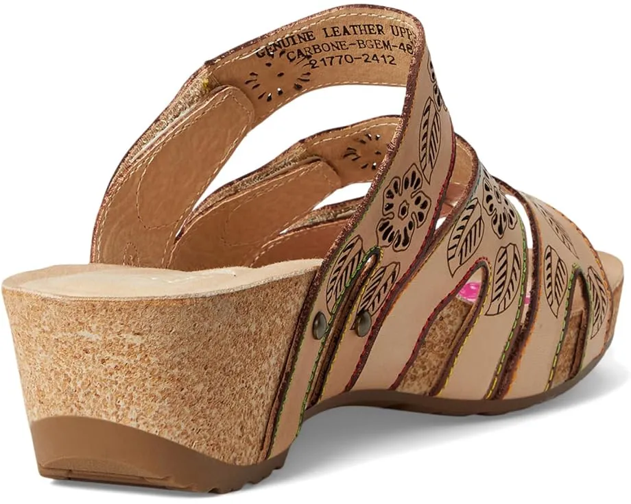 Сандалии Carbone с клиновидным каблуком и регулируемыми ремешками