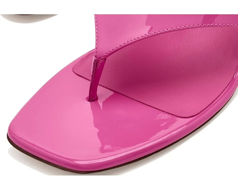 Босоножки Vinnie Wedge Thong 50 на танкетке с открытым квадратным носком из натуральной кожи