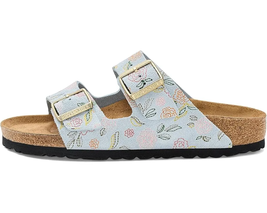 Сандалии Birkenstock Arizona Flower Print из замши с цветочным принтом